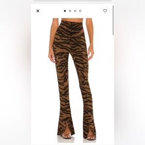 NWT Norma Kamali Brown Tiger Print Women's Pants